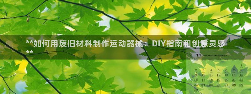 尊龙集团：**如何用废旧材料制作运动器械：DIY指南